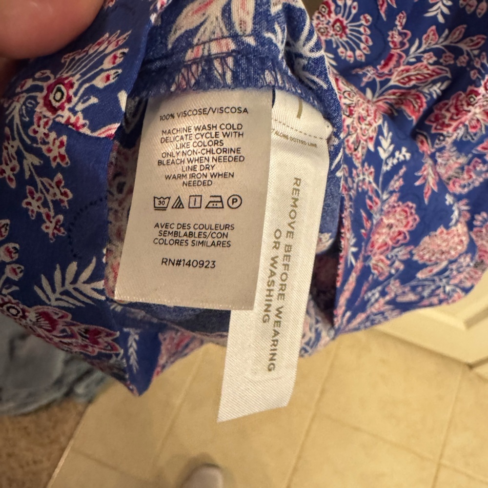 NWT, LOFT Women’s Size 14 Scoop Neck Puff Sleeve Swing Floral Print - Picture 7 of 13